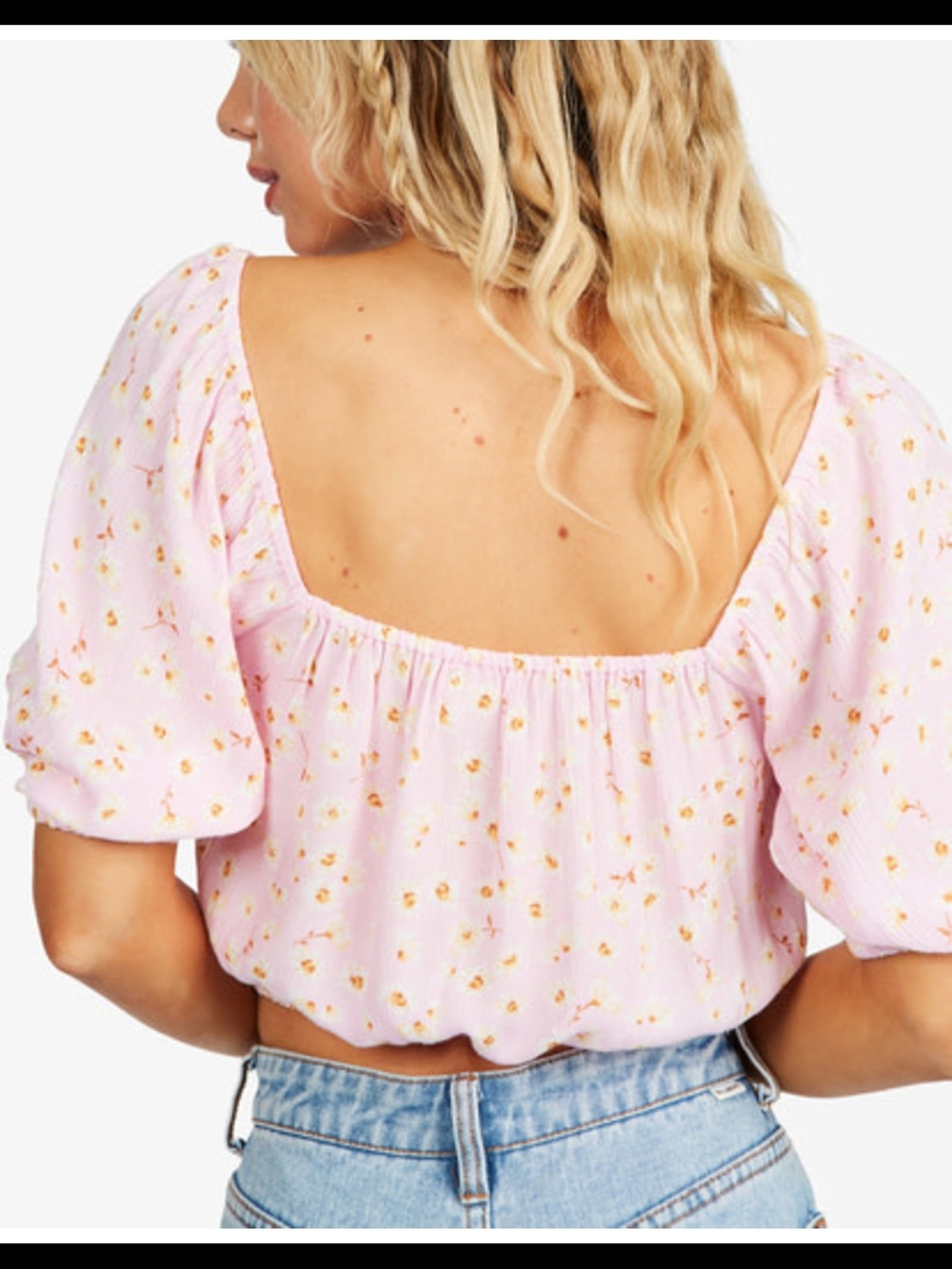 BILLABONG BILLABONG Sun City Off-The-Shoulder Crop Top SIZE: L/12 - Picture 2 of 4